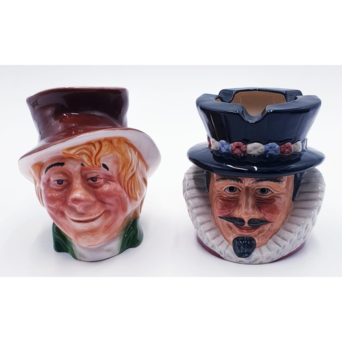 590 - STAFFORDSHIRE ? CHARACTER JUG  / ASHTRAY Signed G.G. Plus ARTFUL DODGER TOBY JUG