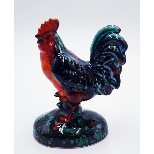 727 - ANITA HARRIS ART POTTERY 16.5cm x 12cm MODEL OF A COCKEREL Signed In Gold By Anita Harris