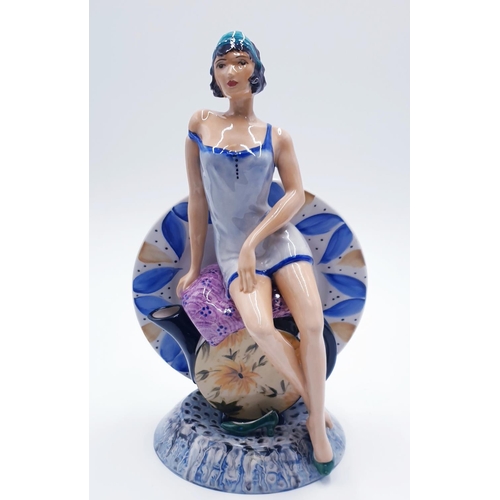 748 - PEGGY DAVIES STUDIO'S 25cm ART DECO CHARACTER FIGURINE 