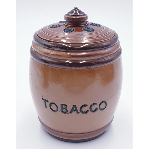 882 - DOULTON LAMBETH 11cm SMOKING MONKEY TOBACCO JAR (Rare)