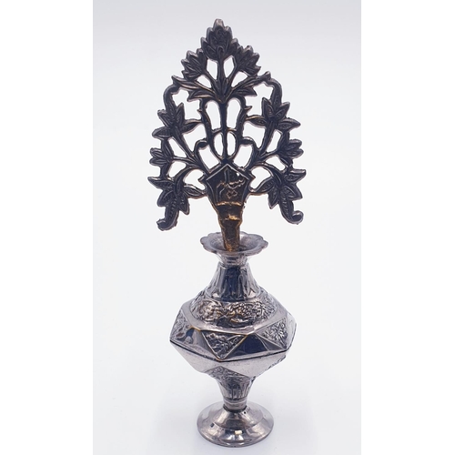 929 - WHITE METAL SURMADANI PERFUME BOTTLE