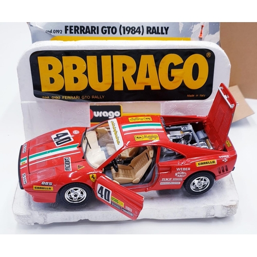 971 - BBURAGO DIE CAST 1/24 Scale MODEL OF A FERRARI GTO (Rally 1984) (Original Box)