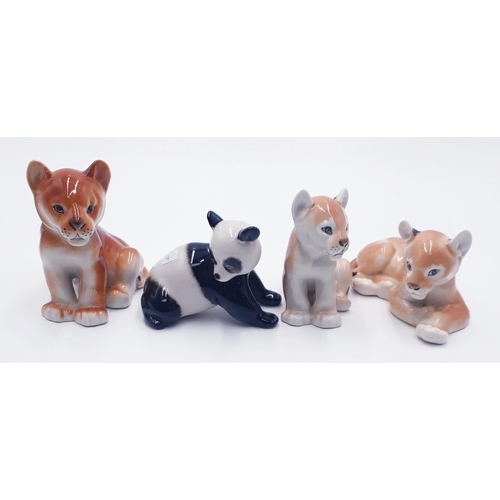 809 - U.S.S.R. PORCELAIN MODELS OF FOUR ANIMALS