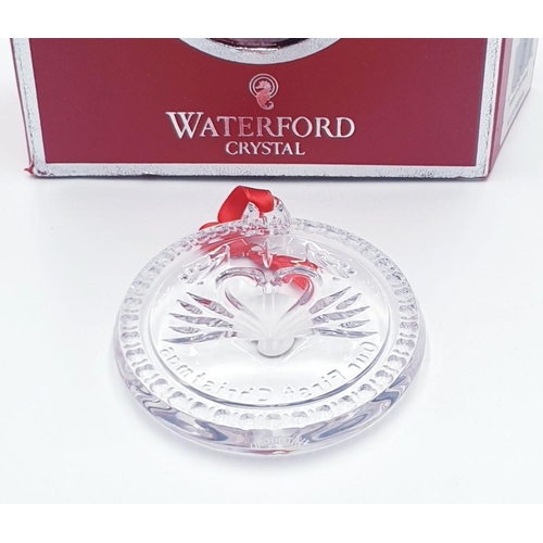 813 - WATERFORD CRYSTAL CHRISTMAS TREE DECORATION  (Original Box)