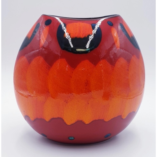 819 - POOLE POTTERY Large 25.5cm VASE IN THE VOLCANO DESIGN