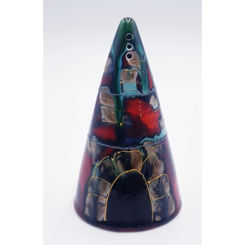 828 - ANITA HARRIS ART POTTERY 14cm CONICAL SUGAR SHAKER  (Limited Edition Of Only 10 Produced This One Be... 