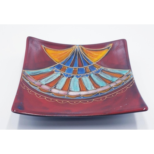 829 - ANITA HARRIS ART POTTERY (In Association With Carlton Ware) Large 16cm x 16cm 