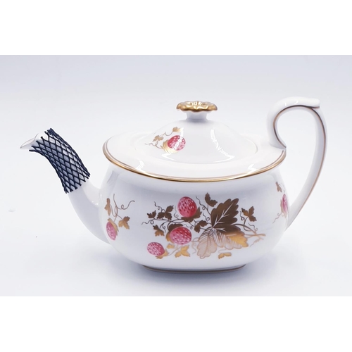 939 - WEDGWOOD CHINA TEAPOT IN THE STRAWBERRY GOLD DESIGN