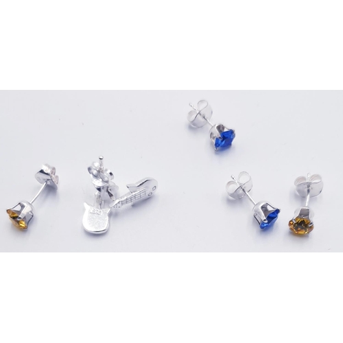 955 - SILVER (925) EARRINGS (3 Pairs)