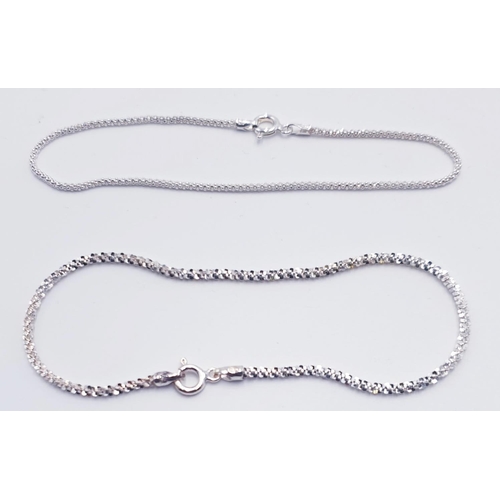 958 - SILVER (925) BRACELETS (2) (Total Weight _____ Grams)