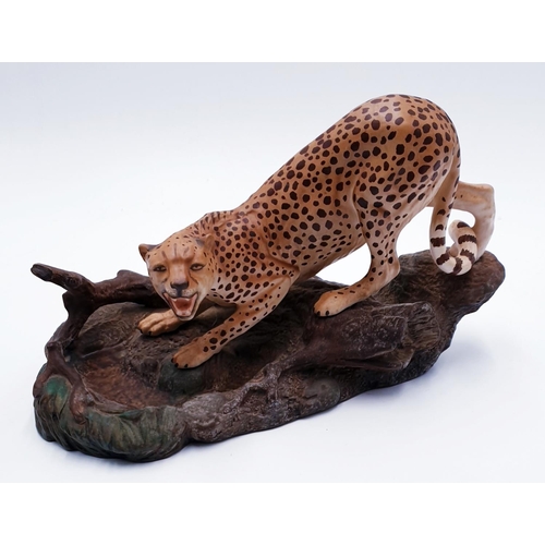 909 - BESWICK Large 16.5cm MODEL OF A CHEETAH ON ROCK Model No 2725 (Satin Colourway) 1981/89 Designed By ... 