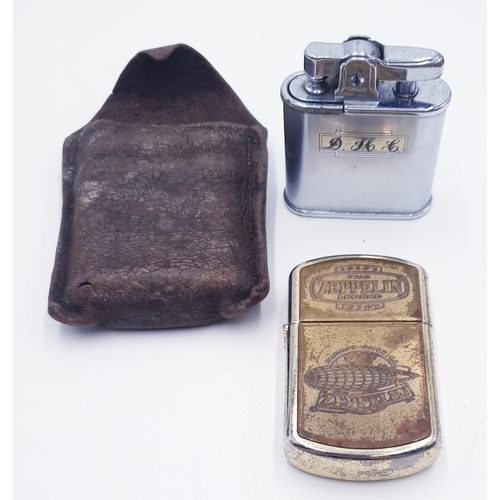 85 - COLIIBRI ZEPPELIN LEGEND  Plus RONSON WHIRLWIND (Original Box) CIGARETTE LIGHTERS (2)