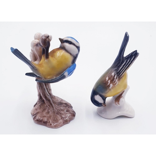 362 - GOEBEL PORCELAIN MODEL OF A GREAT TITMOUSE Plus GOEBEL PORCELAIN MODEL OF A BLUE TITMOUSE