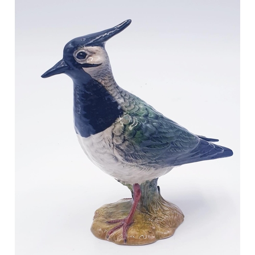 633 - BESWICK Large 14cm MODEL OF A LAPWING (Black,Dark Green,White Gloss)  Model No 2416A (1st Version) 1... 