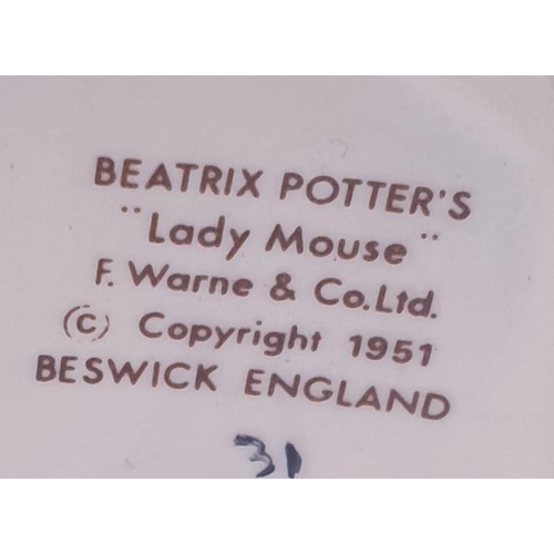 637 - BESWICK 10.1cm BEATRIX POTTER CHARACTER FIGURINE 