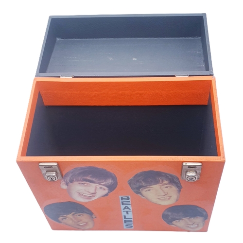 118 - ORANGE 1960s/70s LP RECORD CASE