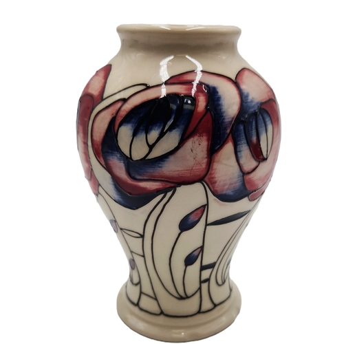 80 - MOORCROFT 15cm VASE (Underglaze Nips)