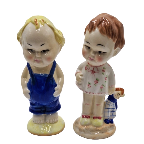 81 - SHELLEY CHINA MABLE LUCY ATTWELL FIGURINES (2) 