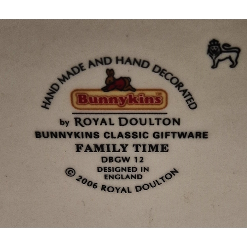 84 - ROYAL DOULTON CHINA 15.5cm x 15.5cm BUNNYKINS CLOCK 