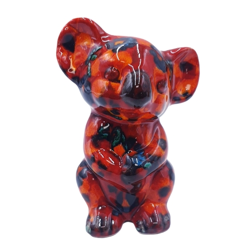 605 - ANITA HARRIS ART POTTERY 15cm MODEL OF A KOALA BEAR (Signed In Gold By Anita Harris)