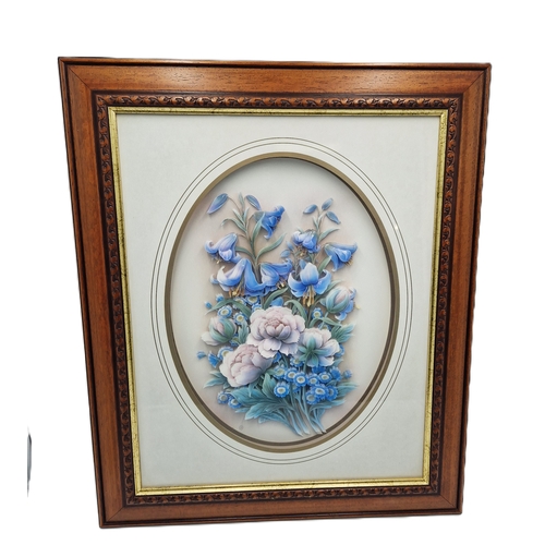 548 - 3D PICTURES (6) FRAMED & GLAZED (Largest Being 52cm x 62cm) 5 FLORAL & 1 A LADY.
 (Please Note This ... 