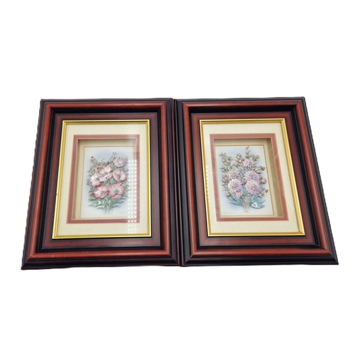 548 - 3D PICTURES (6) FRAMED & GLAZED (Largest Being 52cm x 62cm) 5 FLORAL & 1 A LADY.
 (Please Note This ... 