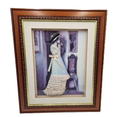 548 - 3D PICTURES (6) FRAMED & GLAZED (Largest Being 52cm x 62cm) 5 FLORAL & 1 A LADY.
 (Please Note This ... 