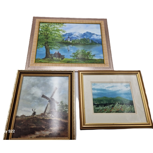 550 - FRAMED & GLAZED PICTURES (3) (Largest Being 50cm x 40cm).
(Please Note This Lot WILL NOT BE PACKED O... 