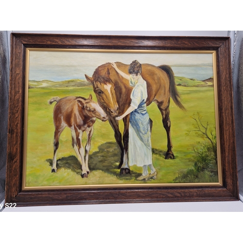 553 - FRAMED Extra Large 59cm x 79cm PAINTING Signed S.S.Jolley.
(Please Note This Lot WILL NOT BE PACKED ... 