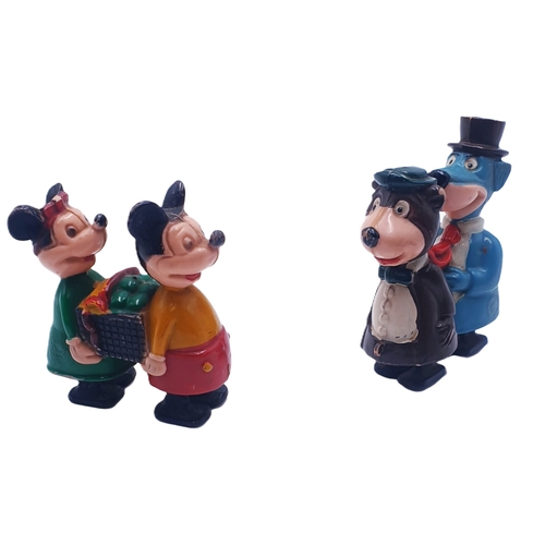 567 - MARX RAMP WALKERS MICKEY MOUSE (Rare) Plus HUCKLEBERRY HOUND YOGI BEAR c1960s