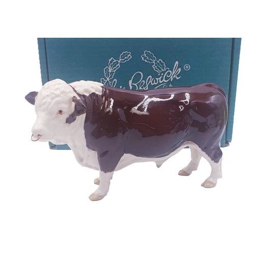 630 - BESWICK 12.7cm MODEL OF A POLLED HEREFORD BULL Model No 2549A (Gloss Colourway)  1977/97 Designed By... 