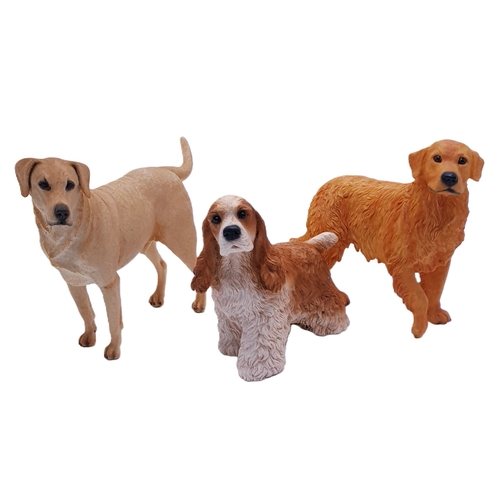 640 - RESIN MODELS OF THREE DOGS