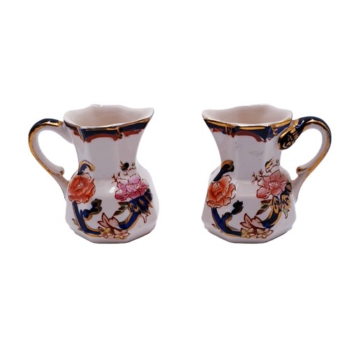 658 - MASON'S IRONSTONE Small 6cm JUGS IN THE BLUE MANDALAY DESIGN