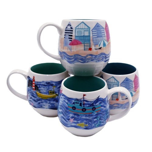 655 - CHINA SEASIDE MUGS (4)