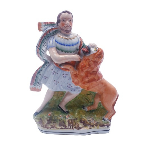 687 - VICTORIAN STAFFORDSHIRE 24.5cm x 18cm FIGURINE (A/F)