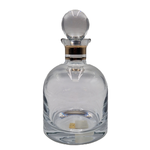 582 - WATERFORD CRYSTAL 17.5_cm SHORT DECANTER With STOPPER IN THE ELEGANCE DESIGN (Original Box)