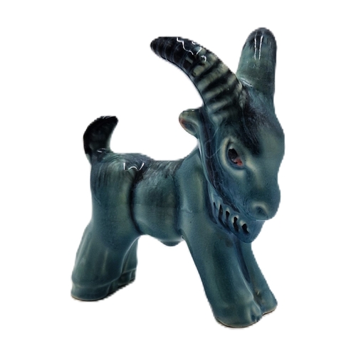 586 - BESWICK 11.9cm MODEL OF A GOAT (Model No 398) (Blue Gloss Colourway) 1936/54 Designed By Mr Owen