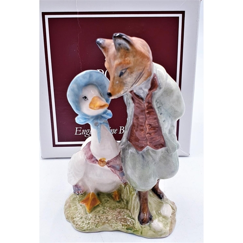 571 - ROYAL ALBERT CHARACTER FIGURINE JEMIMA PUDDLEDUCK With FOXY WHISKERED GENTLEMAN' (Original Box)