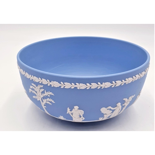 572 - WEDGWOOD Large 20cm Dia BLUE JASPER WARE BOWL