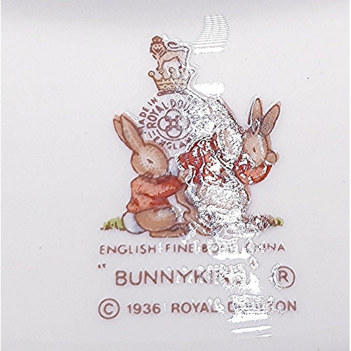 575 - ROYAL DOULTON CHINA BUNNYKINS CLOCK (Found To Be Working When Photographed)