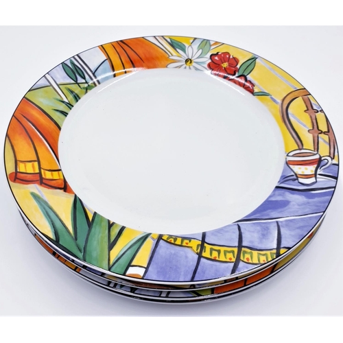 584 - ETHOS CHINA Large 27cm Dia DINNER PLATES (4)