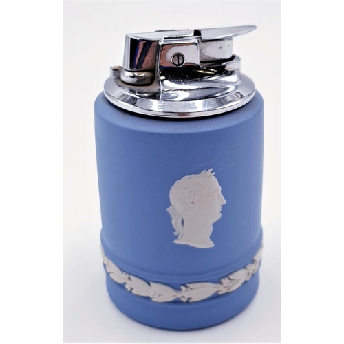 591 - WEDGWOOD BLUE JASPER WARE TABLE LIGHTER