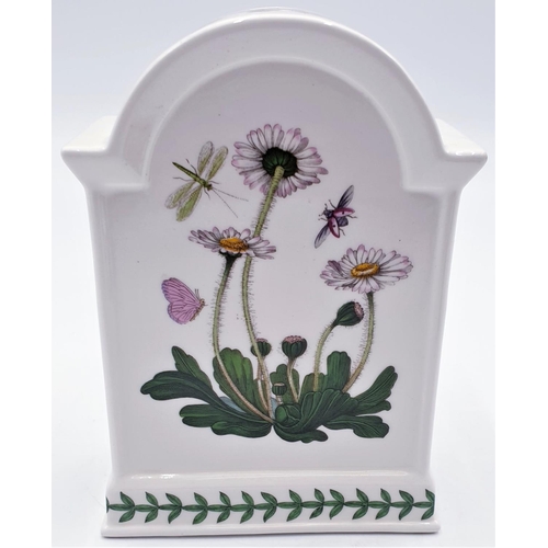 61 - PORTMEIRION 16.5cm x 11cm MANTLE CLOCK FROM THE BOTANIC GARDEN COLLECTION