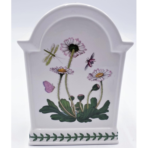 61A - PORTMEIRION 16.5cm x 11cm MANTLE CLOCK FROM THE BOTANIC GARDEN COLLECTION