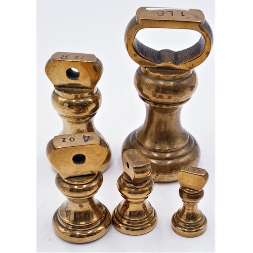 62 - BRASS SCALE WEIGHTS (Set Of)