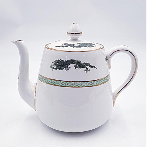 72 - CROWN STAFFORDSHIRE 15cm CHINA TEAPOT , CREAM JUG And SUGAR BOWL IN THE DRAGON DESIGN