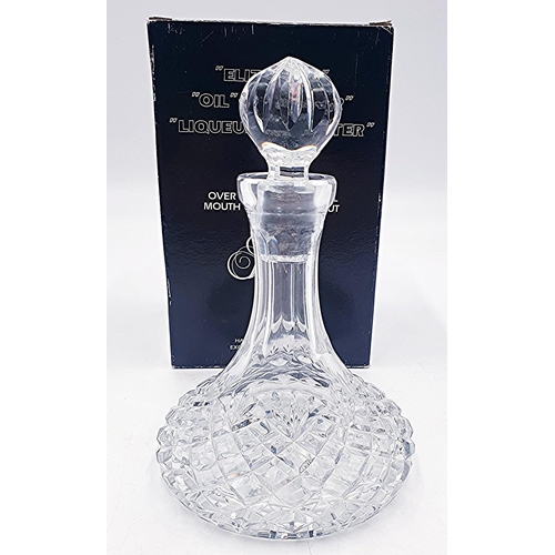 143 - ELIZABETH CRYSTAL GLASS (Hand Blown) LIQUOR DECANTER (Original Box)