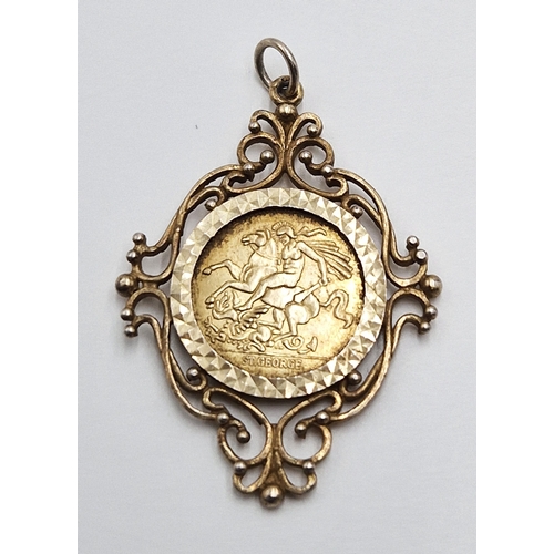 111 - SILVER GILT ST GEORGE PENDANT (Old)  (Total Weight 7.58 Grams)