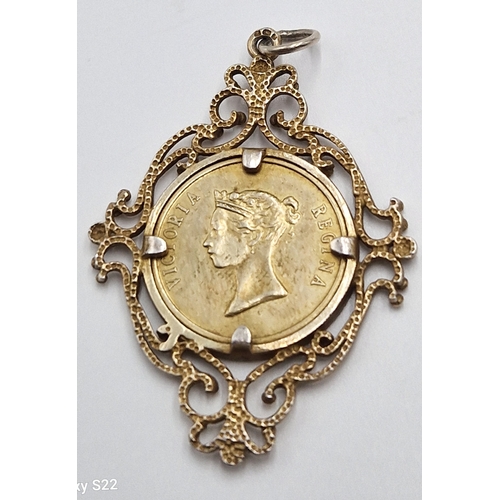 111 - SILVER GILT ST GEORGE PENDANT (Old)  (Total Weight 7.58 Grams)