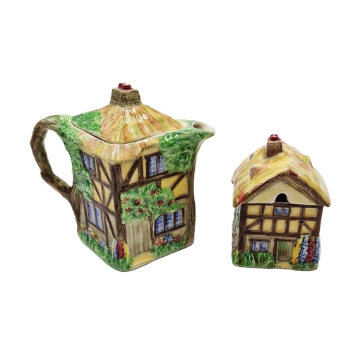 114 - ROYAL WINTON COTTAGE TEAPOT And MATCHING PRESERVE POT